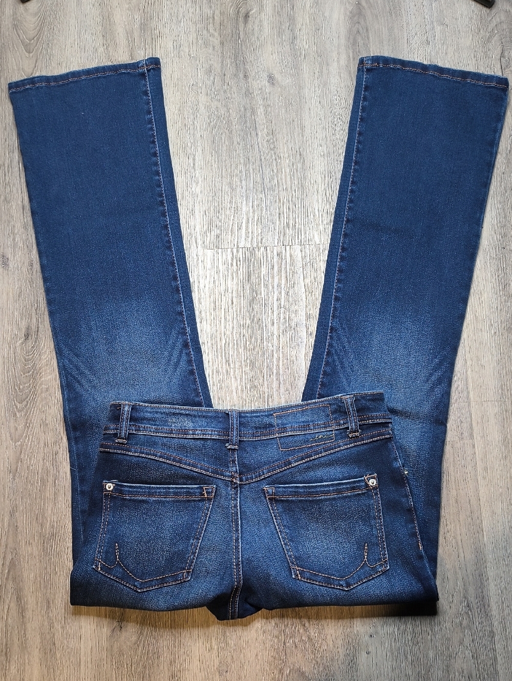 Bootcut Curvy Low Rise w/34" Inseam Long👖 Denim Jeans sac328 - Picture 3 of 6
